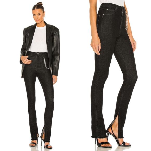 WeWoreWhat High-Waisted Slit Hem Skinny Jeans size 25 Washed Black - Picture 16 of 16